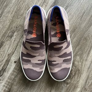Rothy’s Brown Camo Slip on Sneakers Size 9